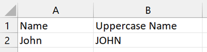 Change Text in Excel to Uppercase