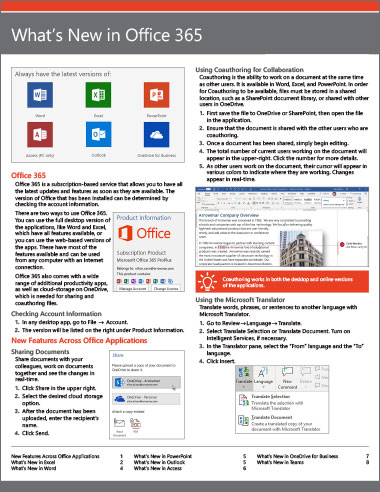 LearnNow Office 365 What's New Card