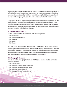 ITIL eBook Preview page