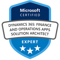 Microsoft Certified: Dynamics 365: Finance and Operations Apps Solution Architect Expert